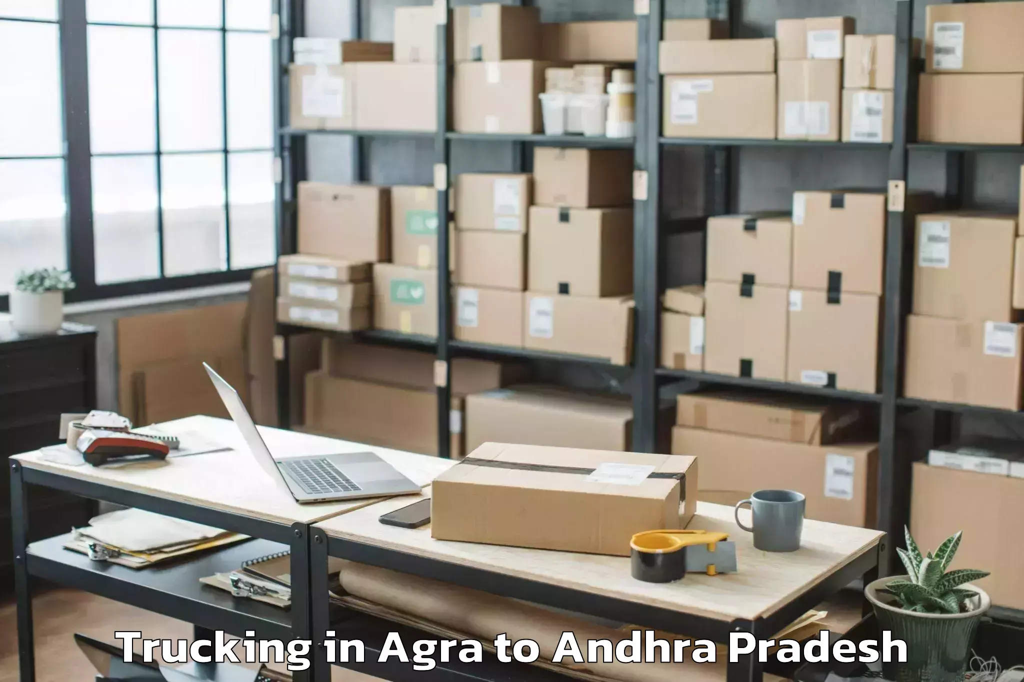 Top Agra to Gangavaram Port Trucking Available